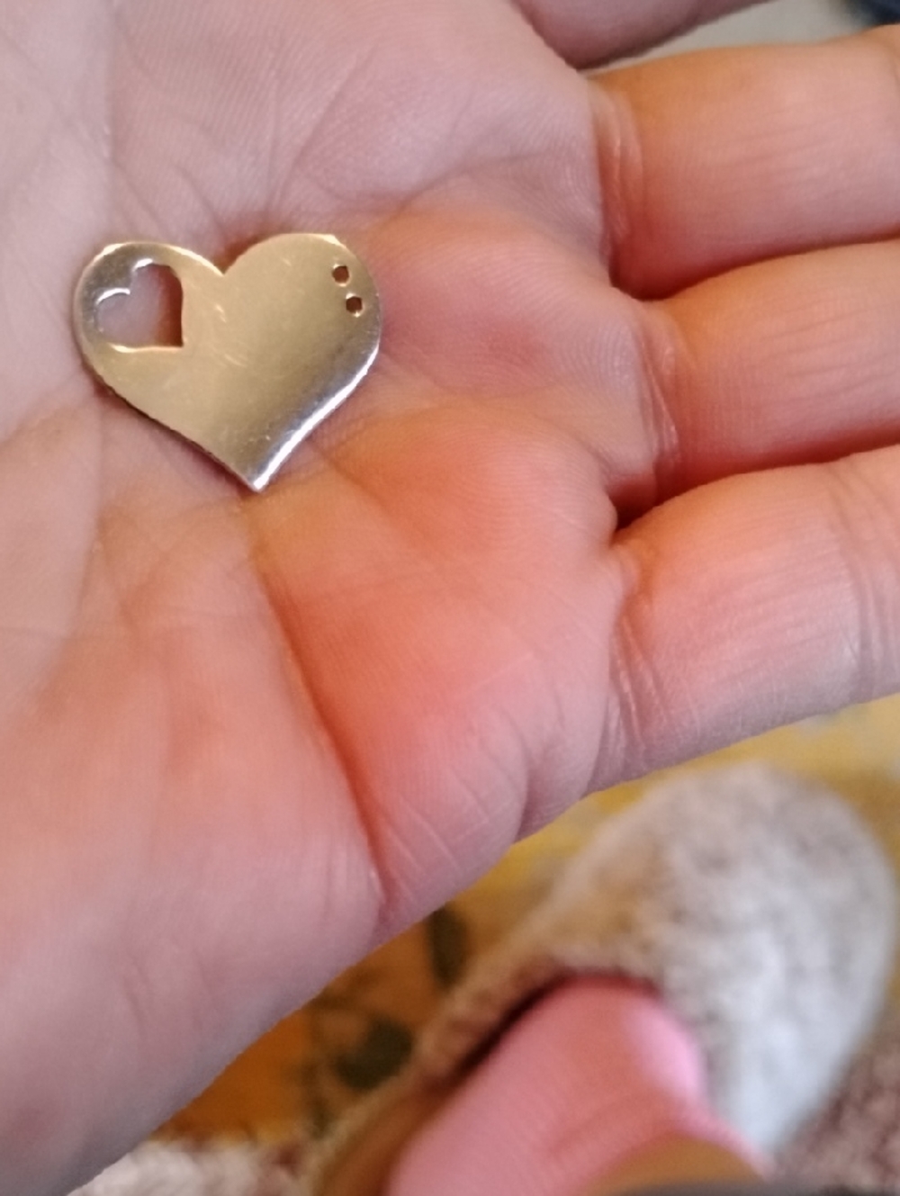 Small Silver Heart Charm Pendant 925 Sterling